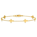 Leslie's 14k Polished Cross Bracelet - Image 3