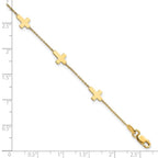 Leslie's 14k Polished Cross Bracelet - Image 4