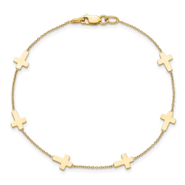 Leslie's 14k Polished Cross Bracelet - Image 5