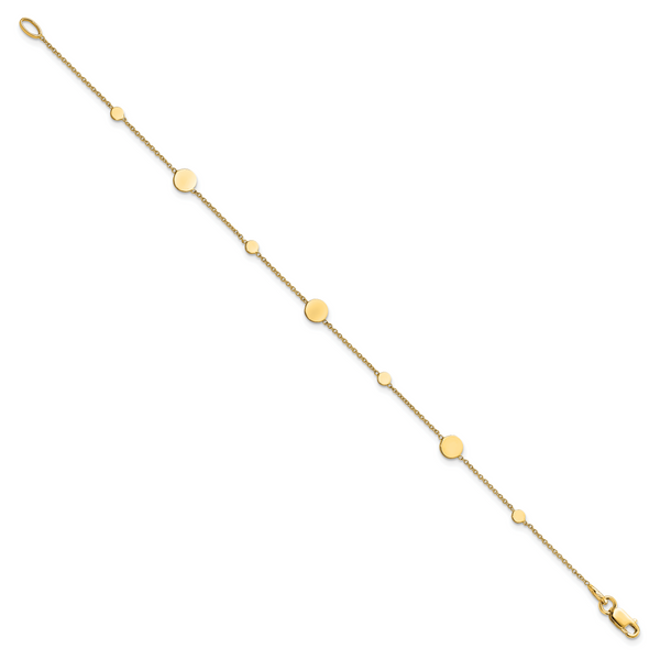 Leslie's 14k Polished Disc Bracelet - Image 2