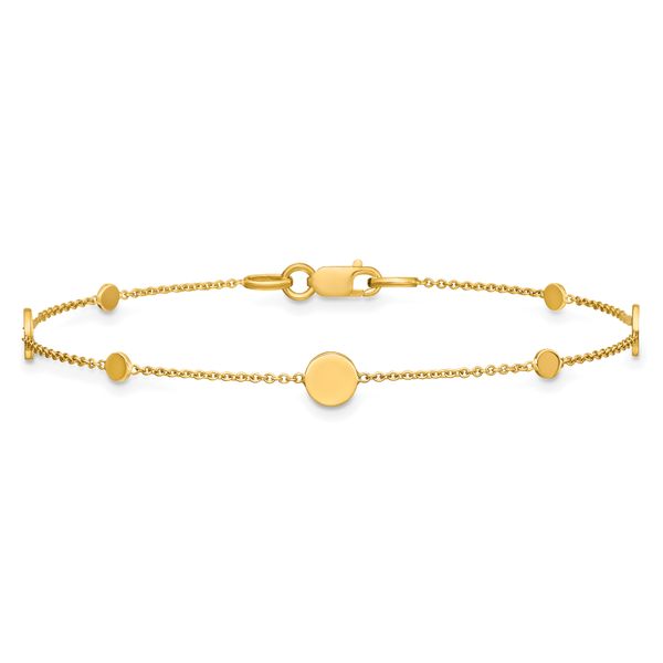 Leslie's 14k Polished Disc Bracelet - Image 3