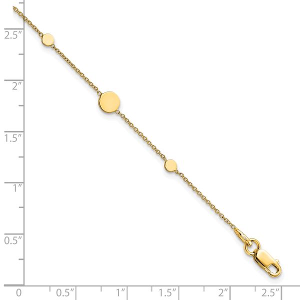 Leslie's 14k Polished Disc Bracelet - Image 4