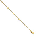 Leslie's 14k Polished Disc w/ 1in ext. Anklet