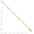 Leslie's 14k Polished Disc w/ 1in ext. Anklet - Image 4