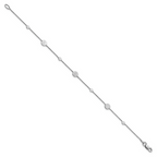 Leslie's 14k White Gold Polished Disc Bracelet - Image 2