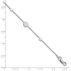 Leslie's 14k White Gold Polished Disc Bracelet - Image 4