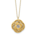Leslie's 14K Two-tone Polished D/C Love Knot Necklace