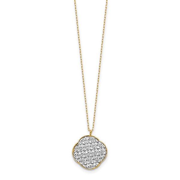 Leslie's 14K Two-tone Polished D/C Love Knot Necklace - Image 3