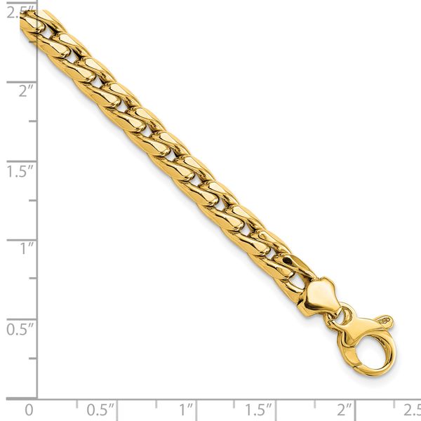 14k Polished Curb Bracelet - Image 4