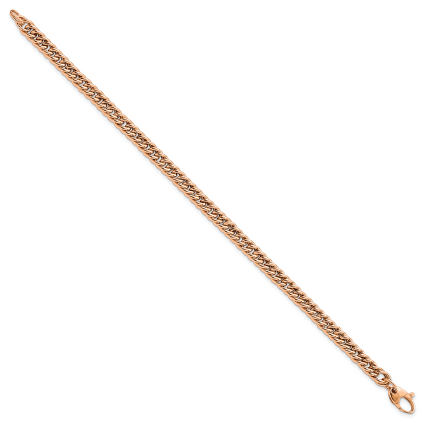 Leslie's 14K Rose Gold Polished Curb Link Bracelet - Image 2