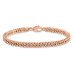 Leslie's 14K Rose Gold Polished Curb Link Bracelet - Image 3