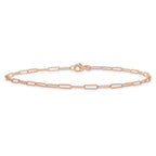 Leslie's 14K Rose Gold Polished Fancy Link Anklet - Image 3