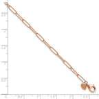 Leslie's 14K Rose Gold Polished Fancy Link Anklet - Image 4