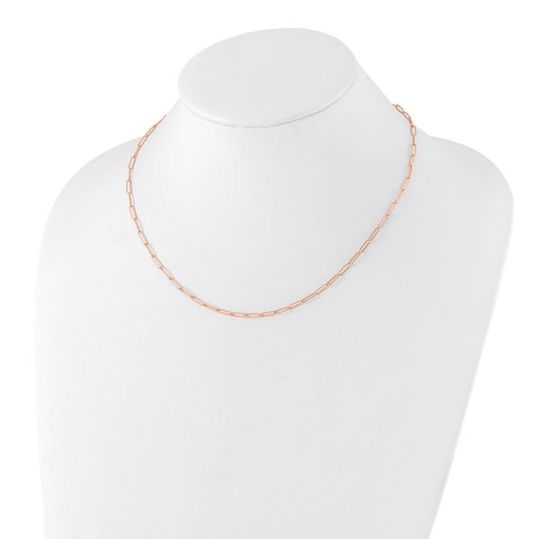 Leslie's 14K Rose Gold Polished Fancy Link Necklace - Image 4