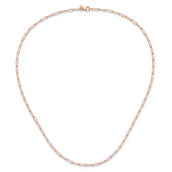 Leslie's 14K Rose Gold Polished Fancy Link Necklace - Image 3