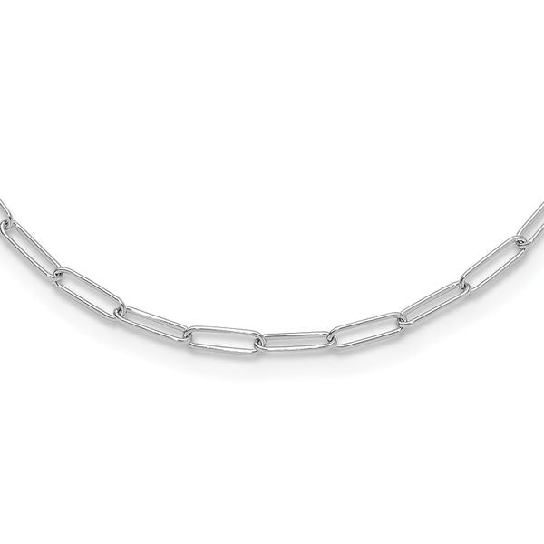 Leslie's 14K White Gold Polished Fancy Link Necklace