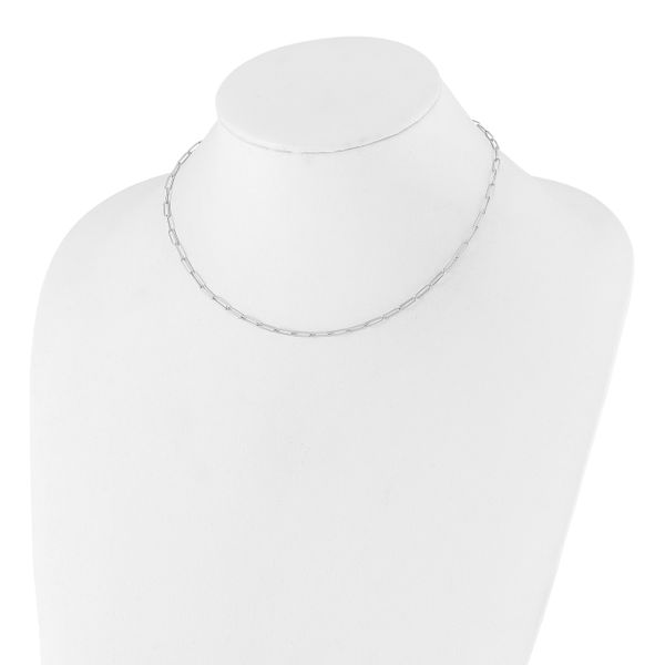 Leslie's 14K White Gold Polished Fancy Link Necklace - Image 2