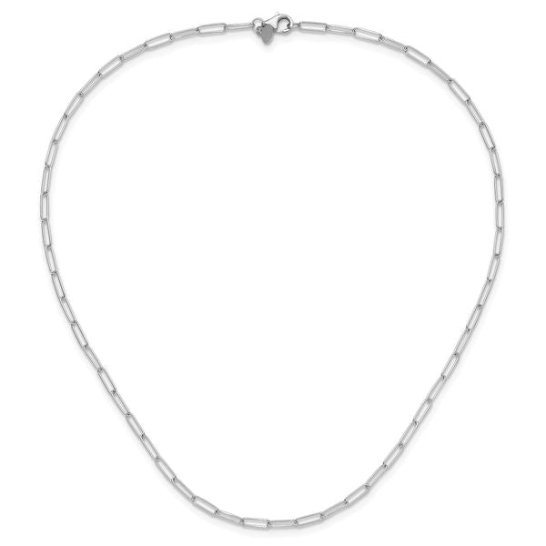 Leslie's 14K White Gold Polished Fancy Link Necklace - Image 3