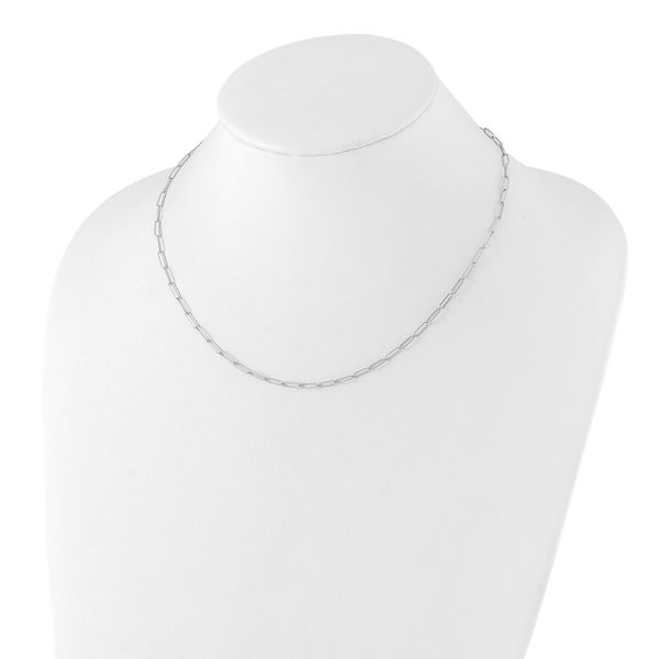 Leslie's 14K White Gold Polished Fancy Link Necklace - Image 3