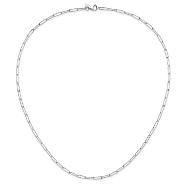 Leslie's 14K White Gold Polished Fancy Link Necklace - Image 4