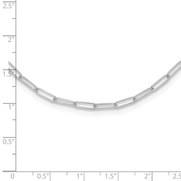 Leslie's 14K White Gold Polished Fancy Link Necklace - Image 4