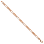 Leslie's 14K Rose Gold Polished Figaro Link Bracelet - Image 2