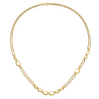 14K Polished Fancy Double-stranded Link Necklace - Image 2