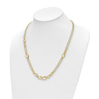 14K Polished Fancy Double-stranded Link Necklace - Image 4