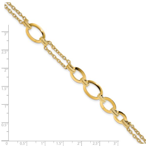 Leslie's 14K Polished Fancy Double-stranded Link Bracelet - Image 4