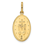 Leslie's 14k Polished and Matte Oval Miraculous Medal - Image 3