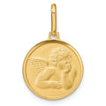 Leslie's 14k Polished and Matte Angel Pendant