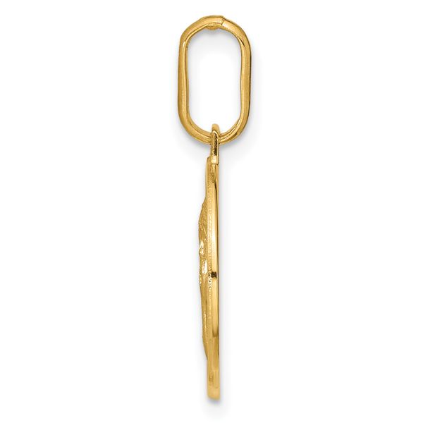 Leslie's 14k Polished and Matte Angel Pendant - Image 2
