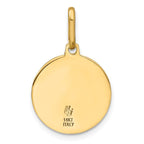 Leslie's 14k Polished and Matte Angel Pendant - Image 3