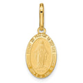 Leslie's 14k Polished and Matte Oval Miraculous Medal