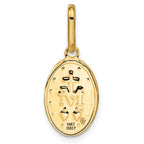 Leslie's 14k Polished and Matte Oval Miraculous Medal - Image 3