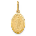Leslie's 14k Polished and Matte Oval Miraculous Medal