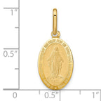 Leslie's 14k Polished and Matte Oval Miraculous Medal - Image 4