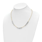 Leslie's 14k Two-tone Polished w/1in ext. Necklace - Image 2