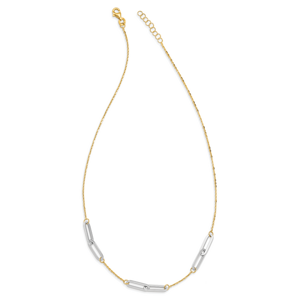 Leslie's 14k Two-tone Polished w/1in ext. Necklace - Image 3