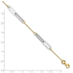 Leslie's 14k Two-tone Polished w/1in ext. Bracelet - Image 4