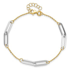 Leslie's 14k Two-tone Polished w/1in ext. Bracelet - Image 5