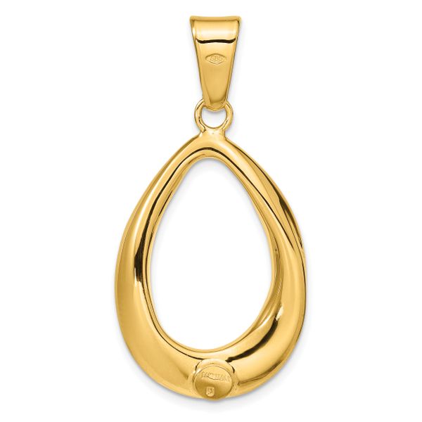 Leslie's 14k Polished Open Teardrop Pendant - Image 3