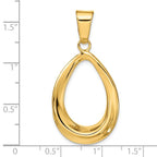 Leslie's 14k Polished Open Teardrop Pendant - Image 4