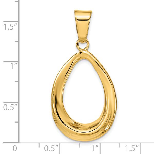 Leslie's 14k Polished Open Teardrop Pendant - Image 4