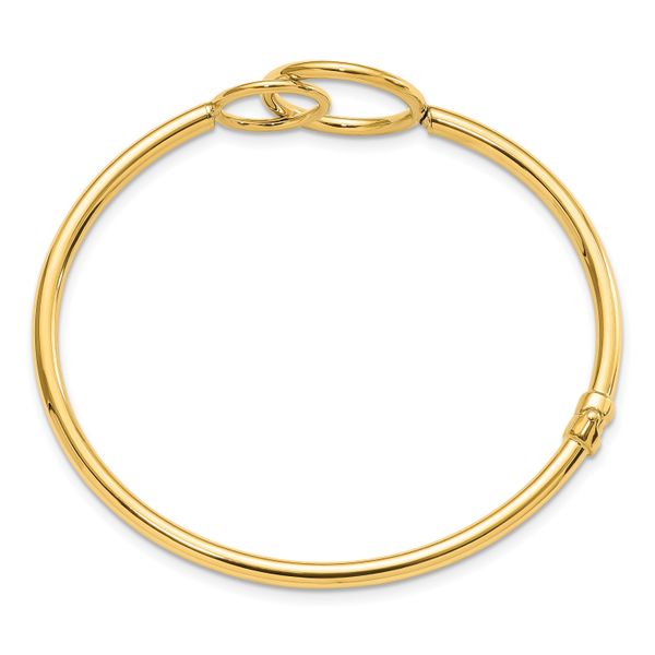 Leslie's 14K Polished Double Circled Hinged Bangle - Image 2