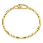 Leslie's 14K Polished Double Circled Hinged Bangle - Image 2