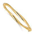 Leslie's 14K Polished Twisted Hinged Bangle