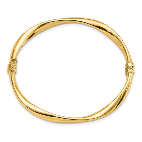 Leslie's 14K Polished Twisted Hinged Bangle - Image 2