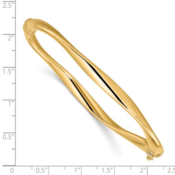 Leslie's 14K Polished Twisted Hinged Bangle - Image 3