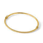 Leslie's 14K Polished Textured Hinged Bangle - Image 5